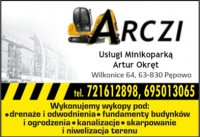 Logo firmy ARCZI Artur Okręt Usługi Minikoparką