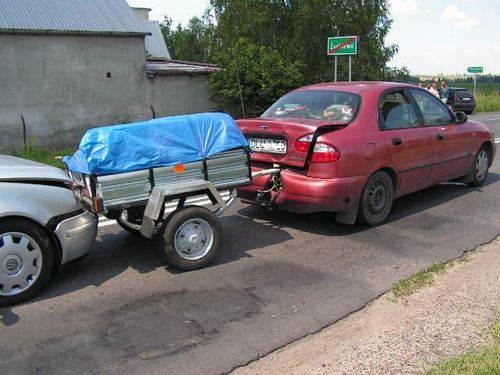 Karambol w Żychlewie - zdjęcia
