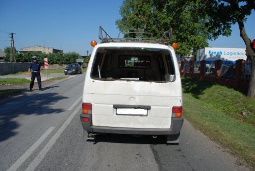 Wypadek motocyklisty - zdjęcia