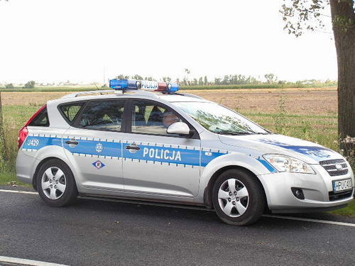 Wypadek motocyklisty - zdjęcia