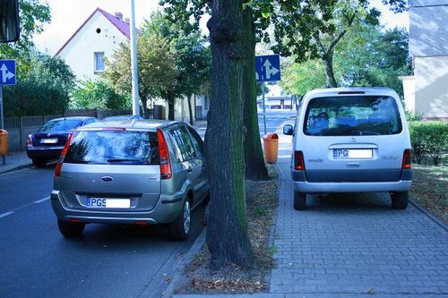 Ford zablokował drogę - zdjęcia