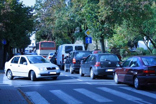 Ford zablokował drogę - zdjęcia
