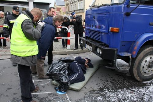 Śmiertelny wypadek w centrum - fotorelacja