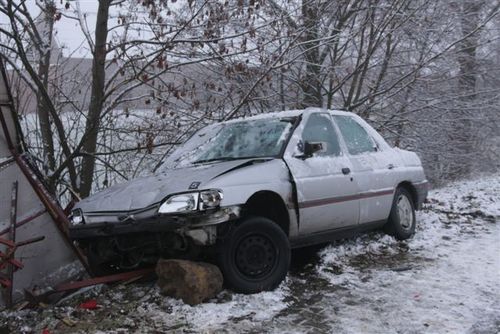 Wypadek na przystanku - zdjęcia