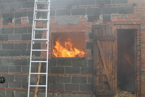 Pożar w Ludwinowie - fotorelacja