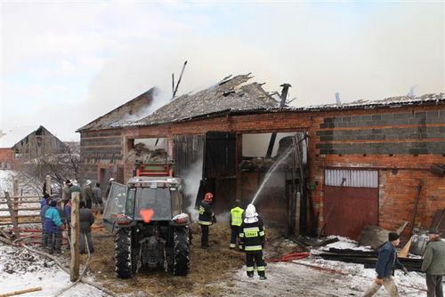 Pożar w Ludwinowie - fotorelacja