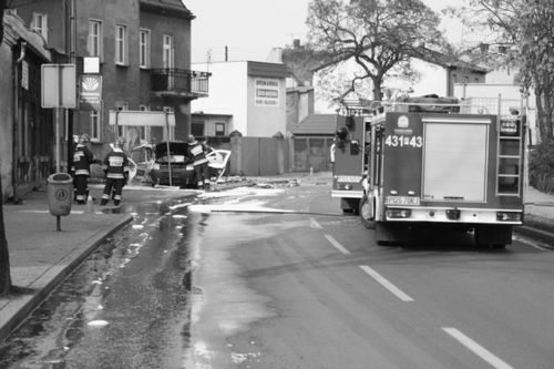 Eksplodował samochód - fotorelacja