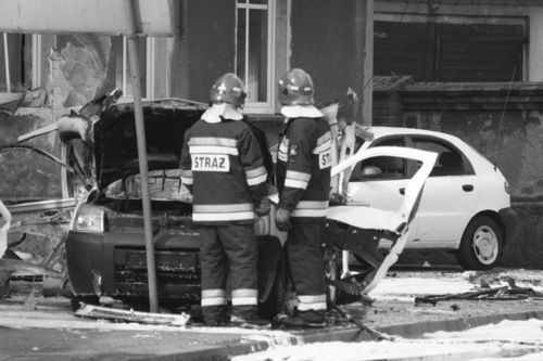 Eksplodował samochód - fotorelacja