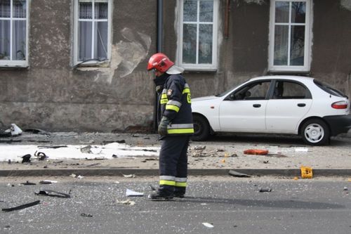 Eksplodował samochód - fotorelacja