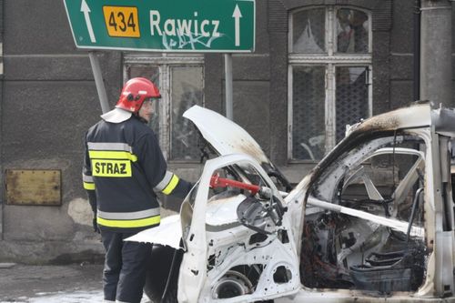 Eksplodował samochód - fotorelacja