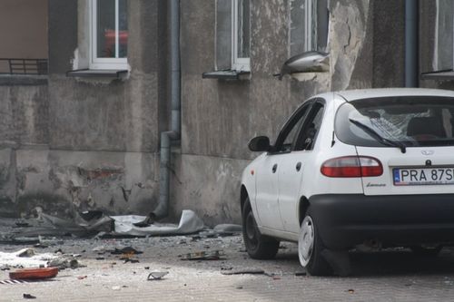 Eksplodował samochód - fotorelacja