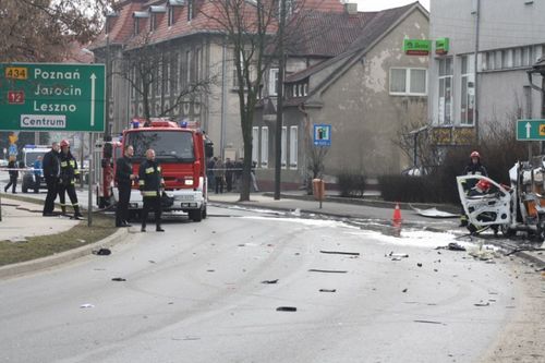 Eksplodował samochód - fotorelacja