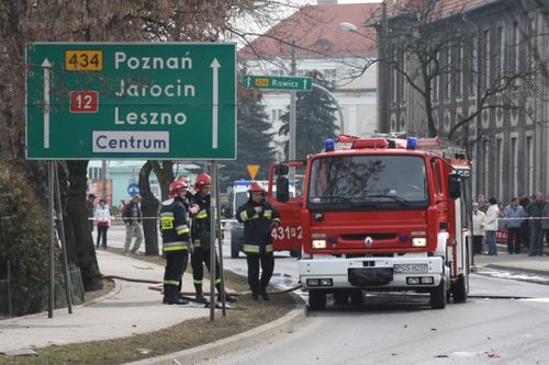 Eksplodował samochód - fotorelacja
