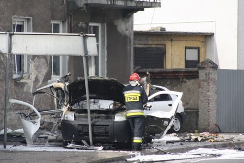 Eksplodował samochód - fotorelacja