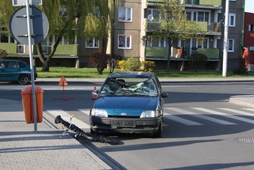 Kolejny rowerzysta w szpitalu - zdjęcia