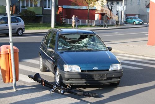 Kolejny rowerzysta w szpitalu - zdjęcia