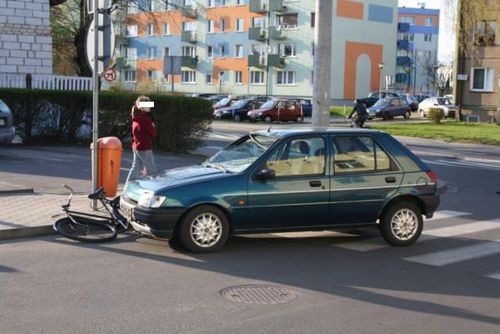 Kolejny rowerzysta w szpitalu - zdjęcia