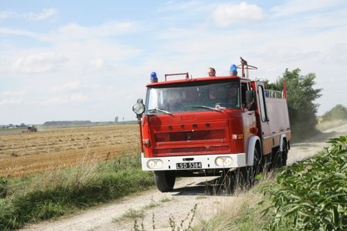 Spłonęło 20ha zboża i samochód - zdjęcia