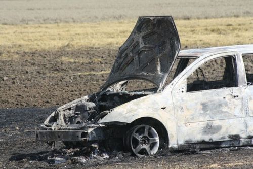 Spłonęło 20ha zboża i samochód - zdjęcia