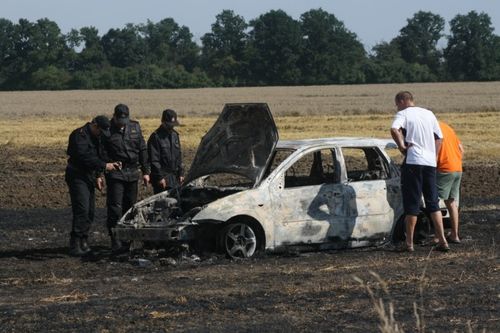 Spłonęło 20ha zboża i samochód - zdjęcia