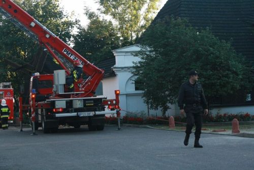 Pożar internatu, są ranni - fotorelacja