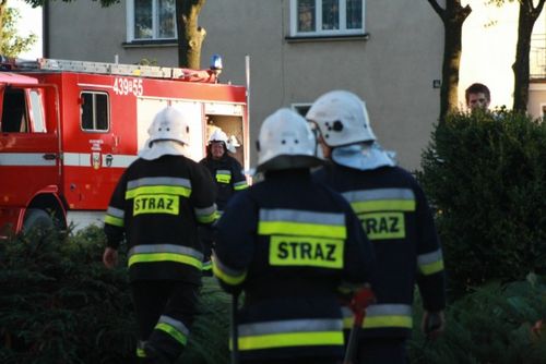 Pożar internatu, są ranni - fotorelacja