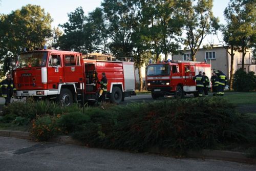 Pożar internatu, są ranni - fotorelacja