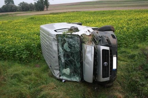 Kolizja w Starej Krobi - zdjęcia
