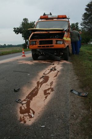 Kolizja w Starej Krobi - zdjęcia