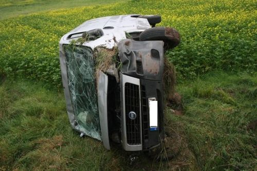 Kolizja w Starej Krobi - zdjęcia