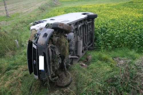 Kolizja w Starej Krobi - zdjęcia