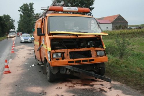 Kolizja w Starej Krobi - zdjęcia