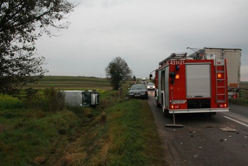 Kolizja w Starej Krobi - zdjęcia