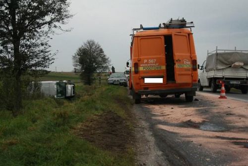 Kolizja w Starej Krobi - zdjęcia
