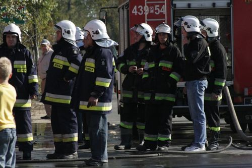Pożar i wypadek Siedlcu - zdjęcia