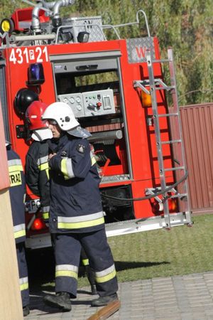 Pożar i wypadek Siedlcu - zdjęcia