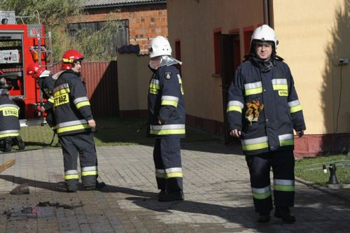 Pożar i wypadek Siedlcu - zdjęcia