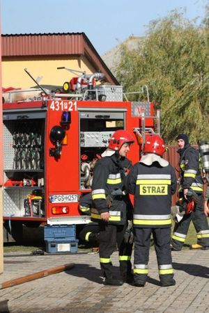 Pożar i wypadek Siedlcu - zdjęcia