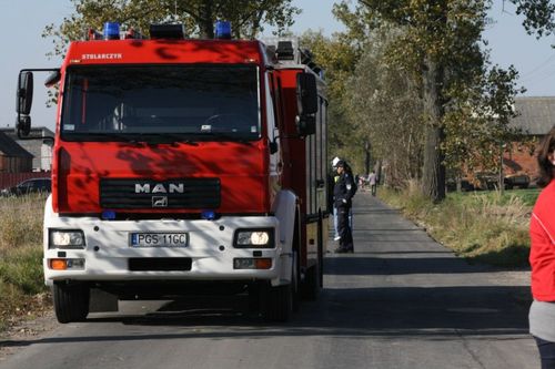 Pożar i wypadek Siedlcu - zdjęcia