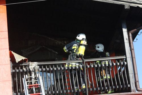 Pożar i wypadek Siedlcu - zdjęcia