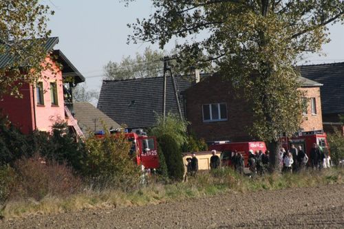 Pożar i wypadek Siedlcu - zdjęcia