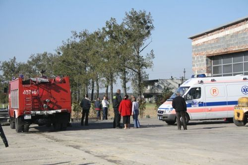 Pożar i wypadek Siedlcu - zdjęcia