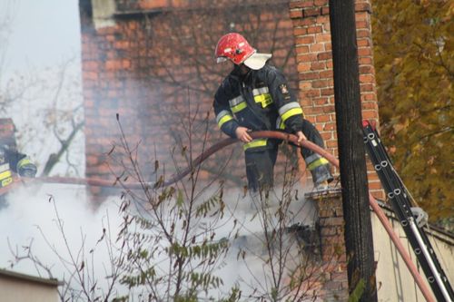 Pożar w centrum miasta - foto
