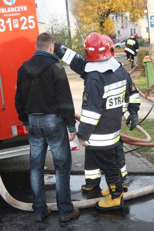 Pożar w centrum miasta - foto