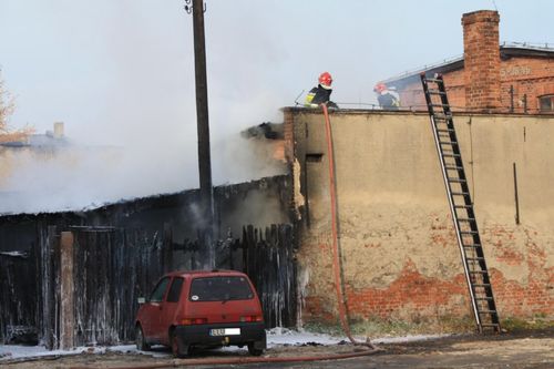 Pożar w centrum miasta - foto