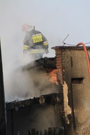 Pożar w centrum miasta - foto