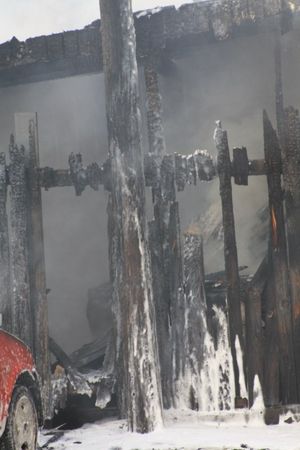 Pożar w centrum miasta - foto