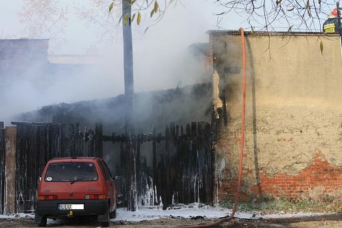 Pożar w centrum miasta - foto
