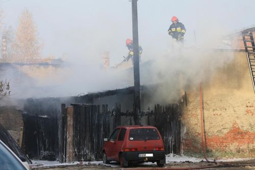 Pożar w centrum miasta - foto
