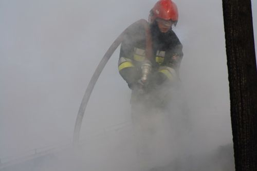 Pożar w centrum miasta - foto